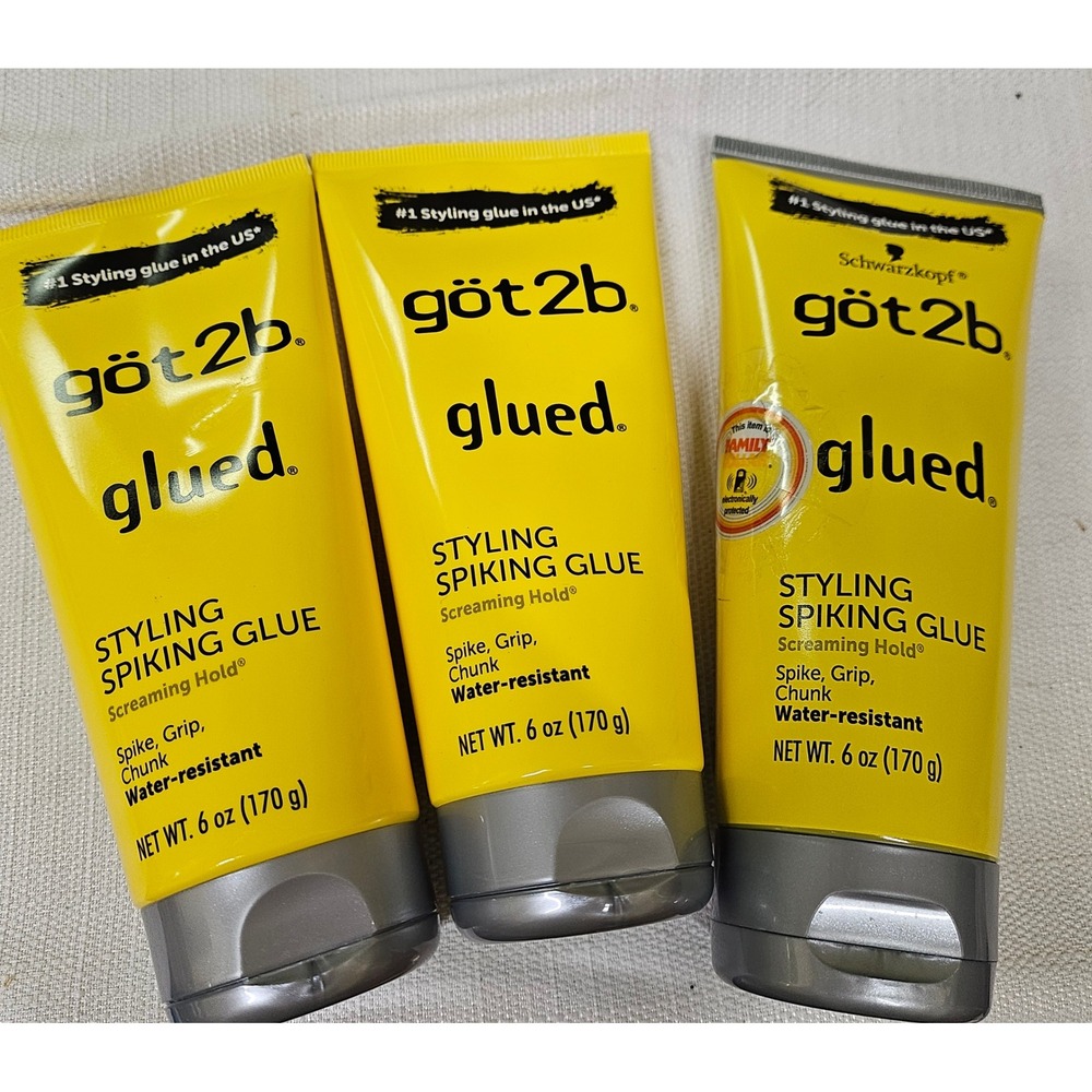 Got2b‎ Glued Styling Spiking Glue Screaming Hold 6 oz Water Resistant Lot of 3